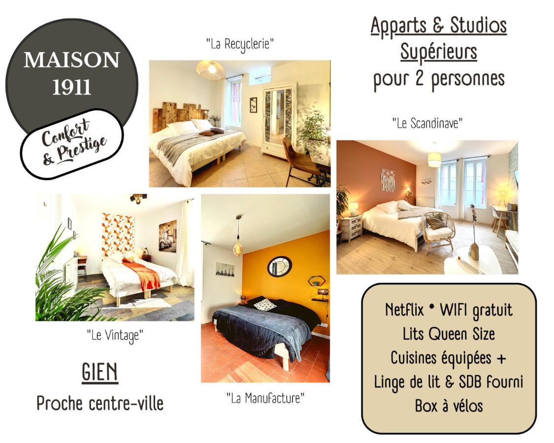 Appart Le Scandinave - Maison 1911 - Confort & Prestige Gien Zewnętrze zdjęcie